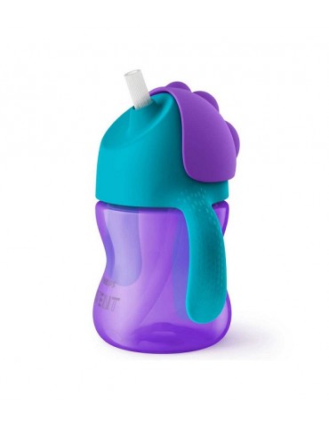 VASO PAJITA 210 ML +6M MORADO